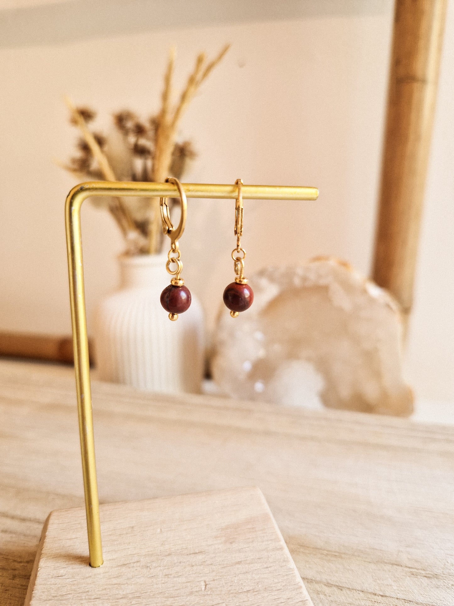 Boucles d'oreilles Elia Jaspe Breschia