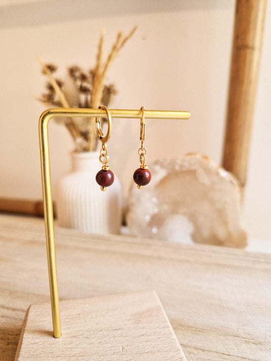 Boucles d'oreilles Elia Jaspe Breschia