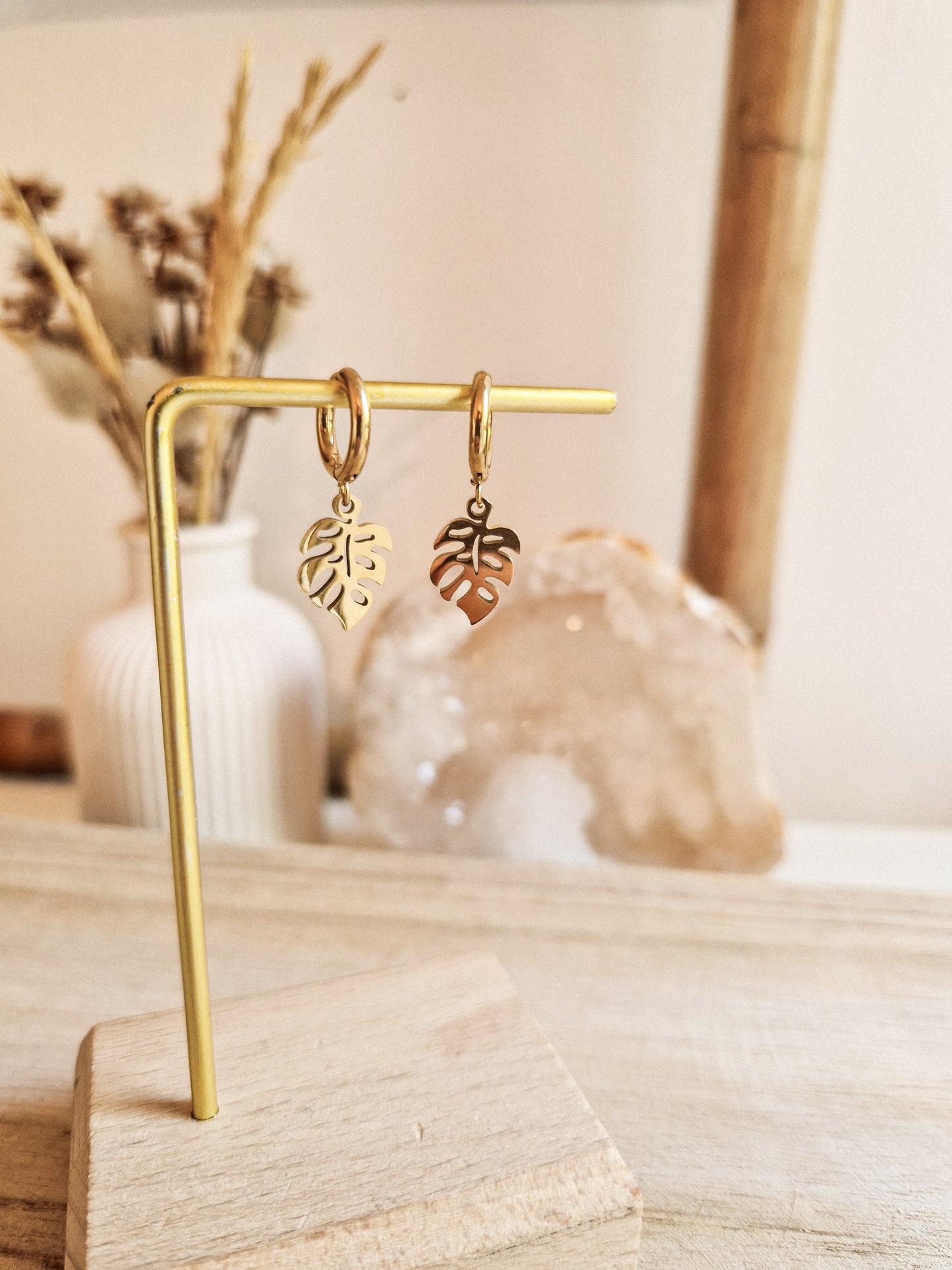 Boucles d'oreilles Monstera