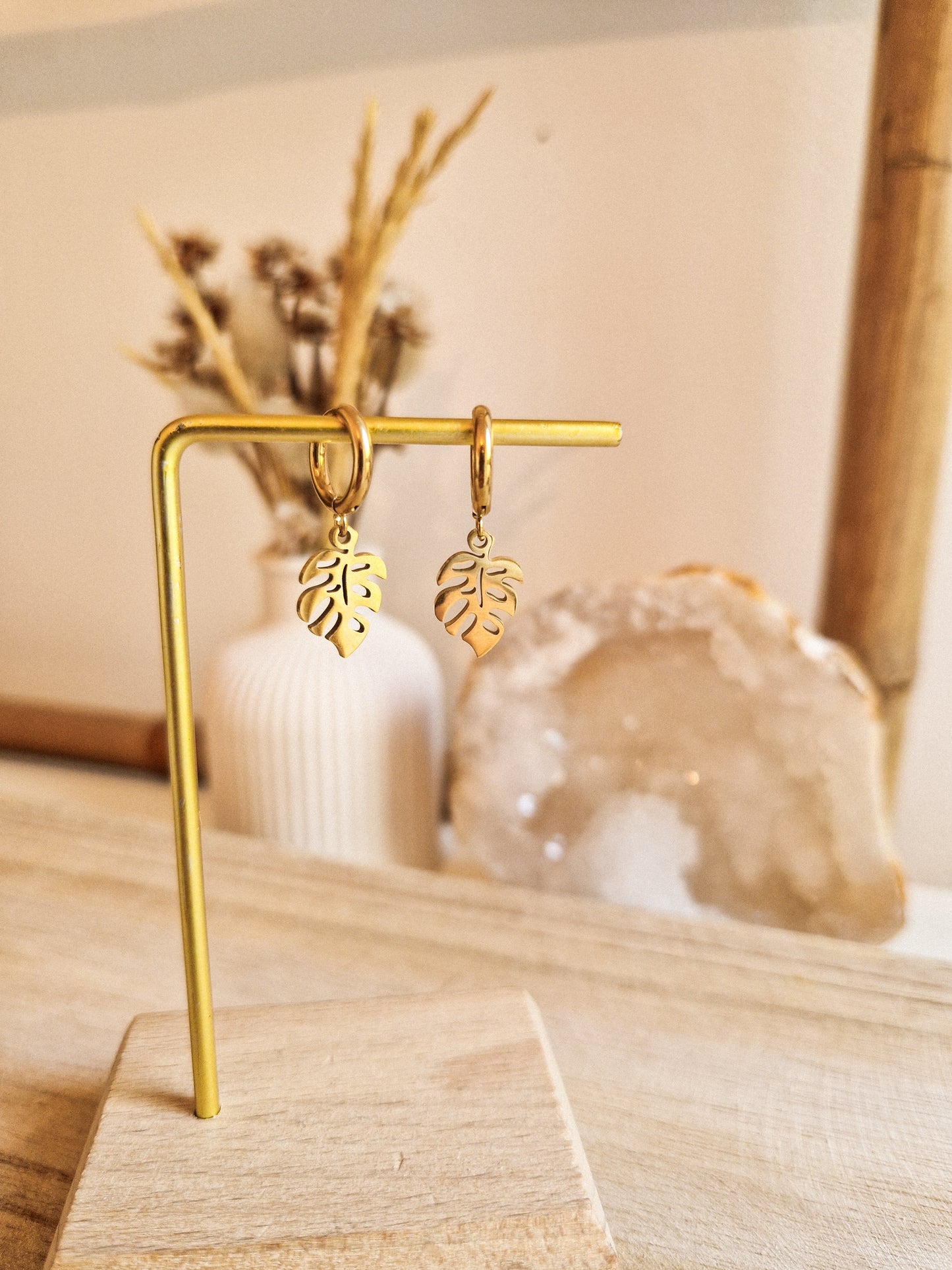 Boucles d'oreilles Monstera