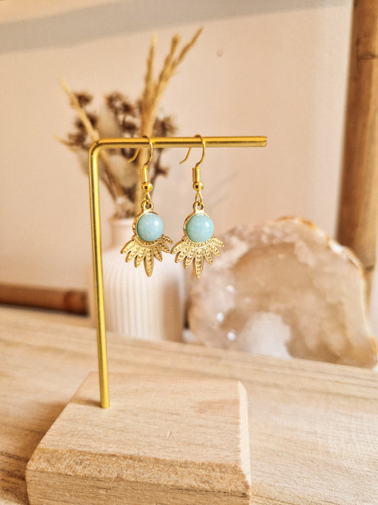 Boucles d'oreilles Raquel Amazonite