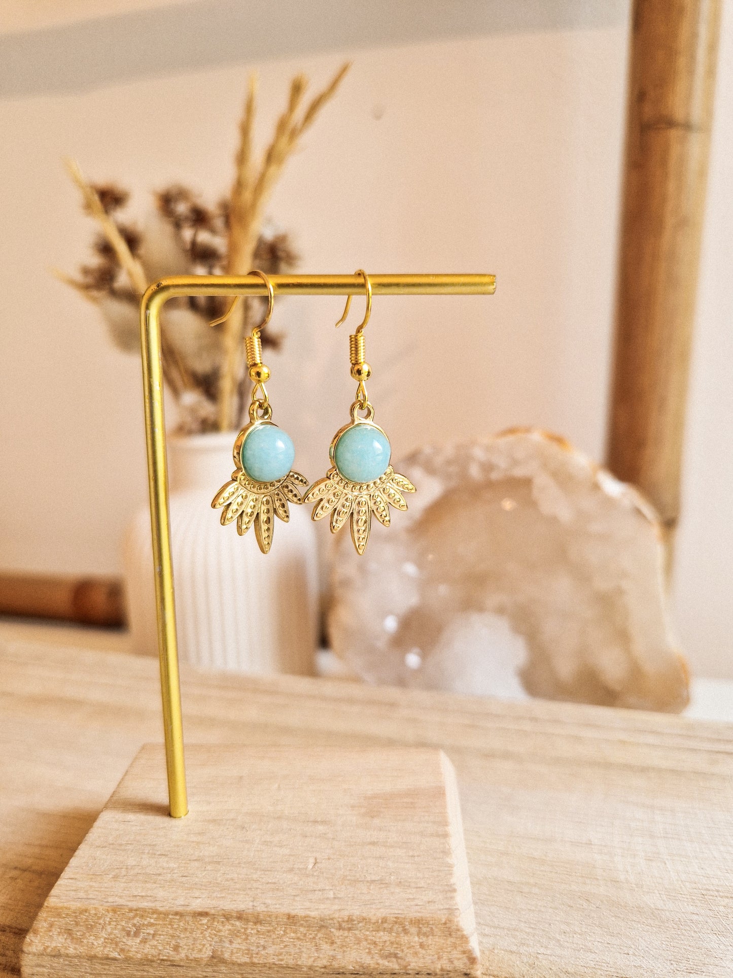 Boucles d'oreilles Raquel Amazonite