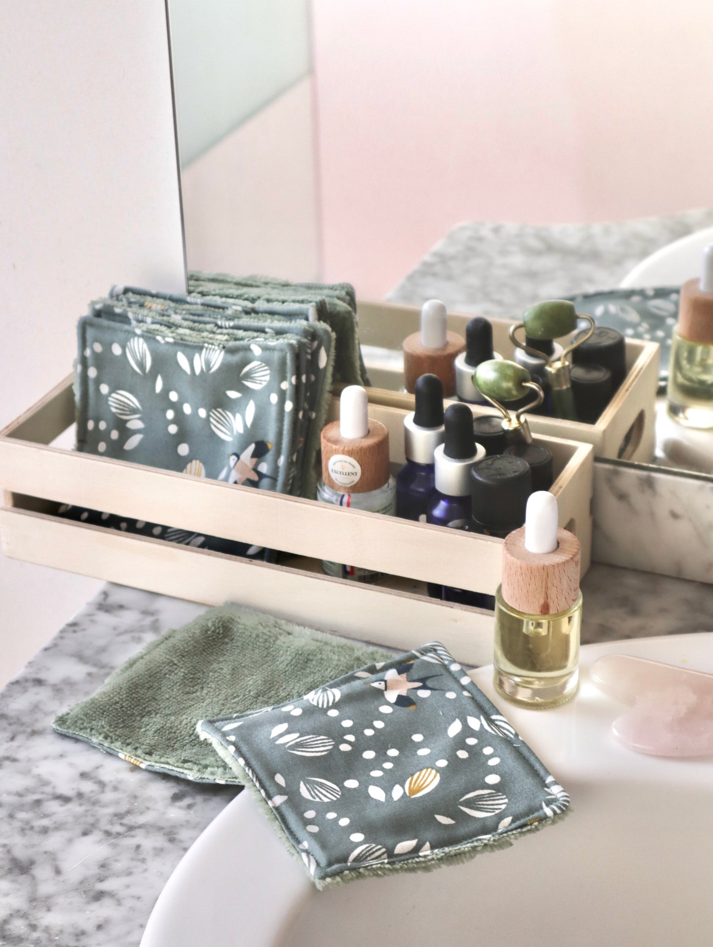 Semainier de Lingettes démaquillantes lavables - Creations Colibri