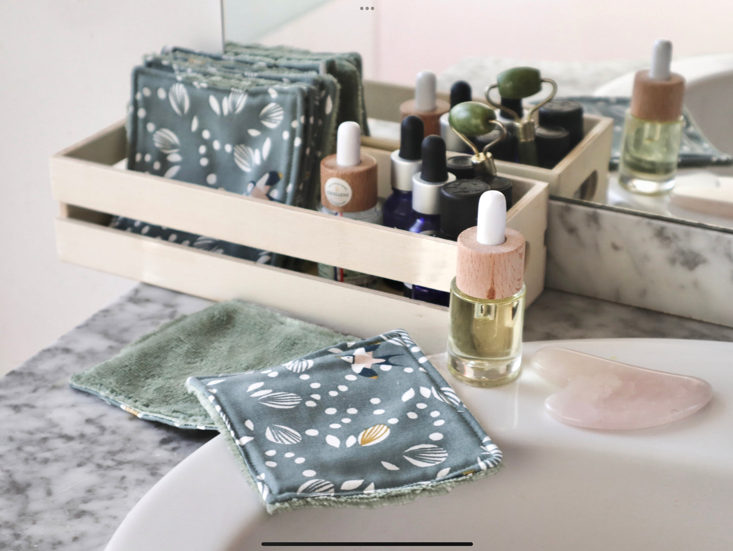Semainier de Lingettes démaquillantes lavables - Creations Colibri