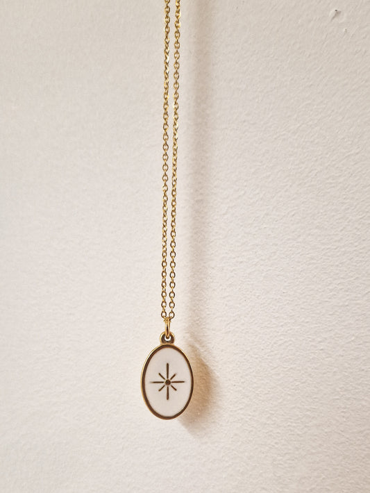 Collier Etoile du berger Blanc