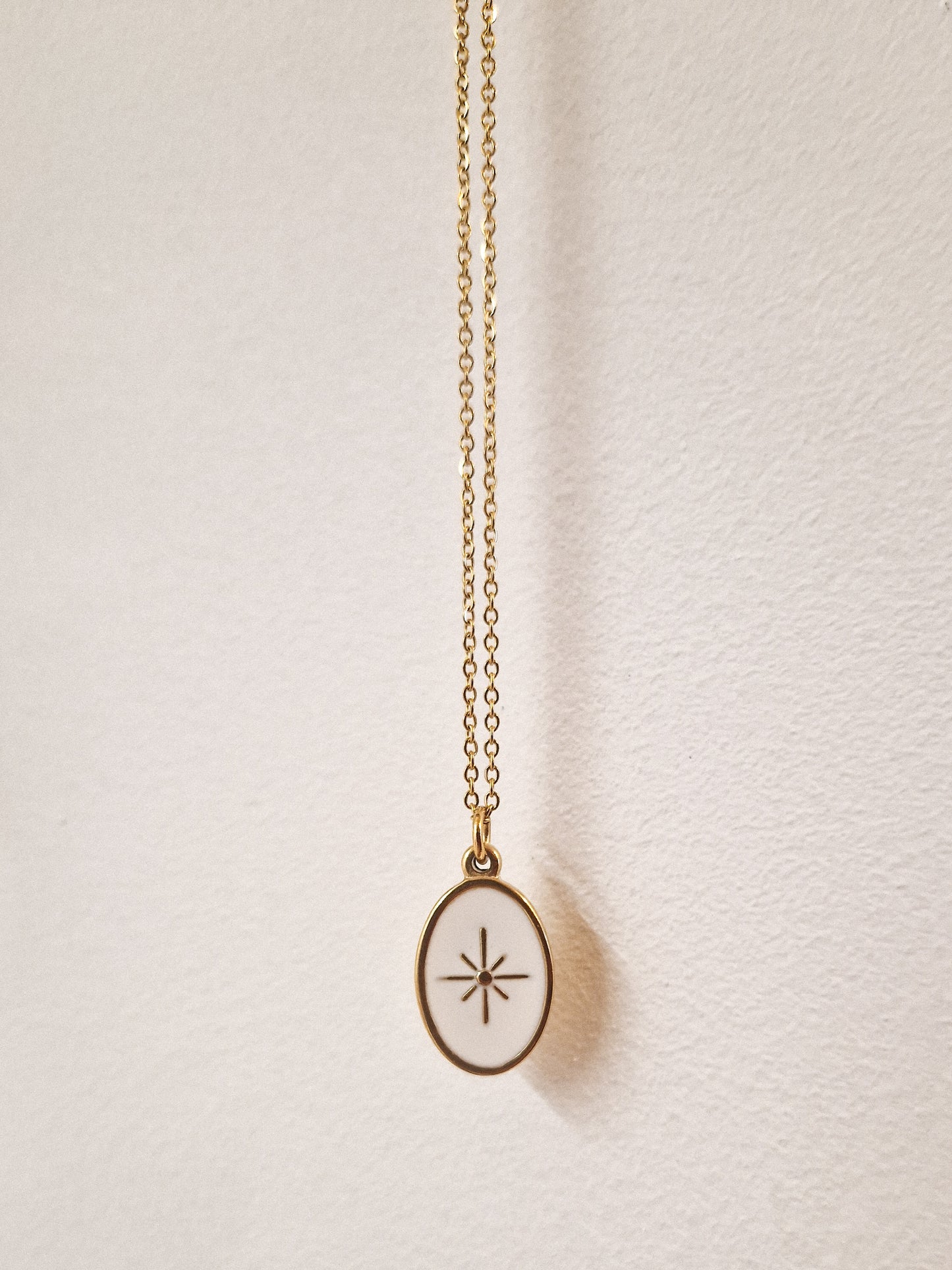 Collier Etoile du berger Blanc