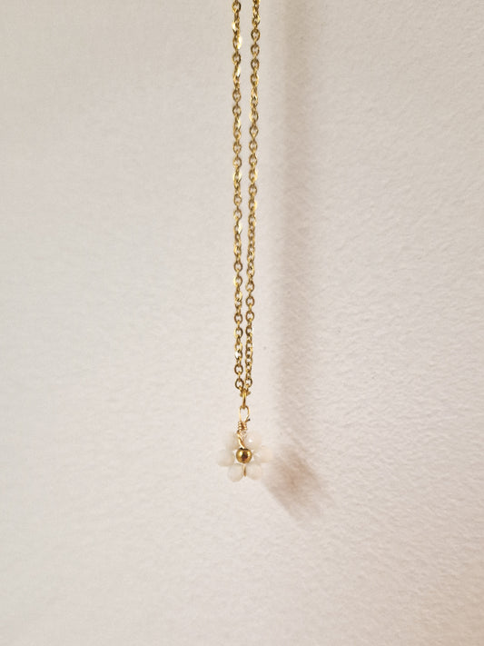 Collier Fleur Blanche