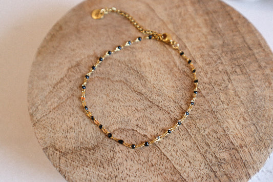 Bracelet de cheville Thelma noir
