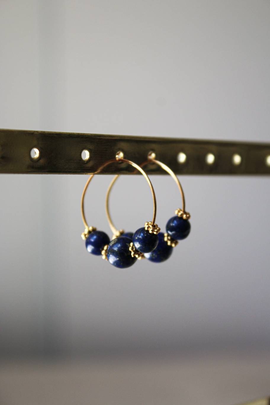 Boucles d'oreilles Eko Lapis Lazuli - Creations Colibri