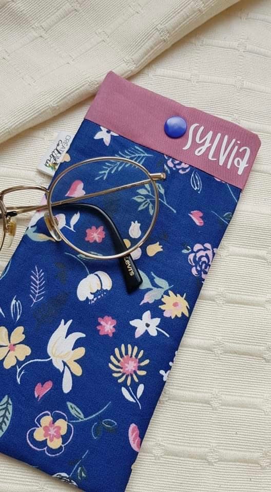 Étui à lunettes Tons bleus - Creations Colibri