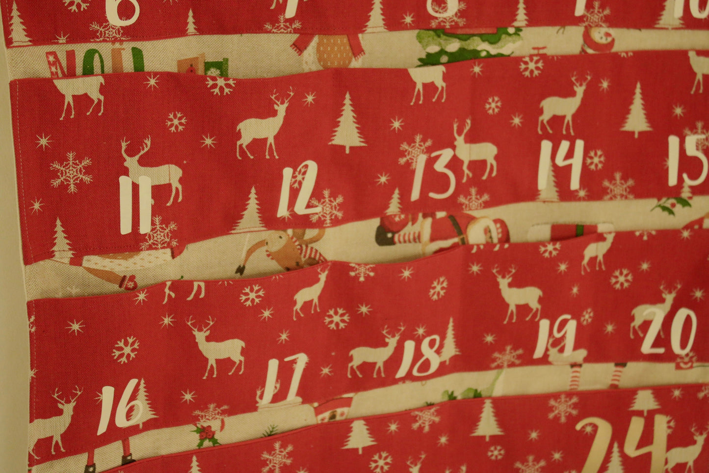Calendrier de l’avent en tissu - Grandes poches
