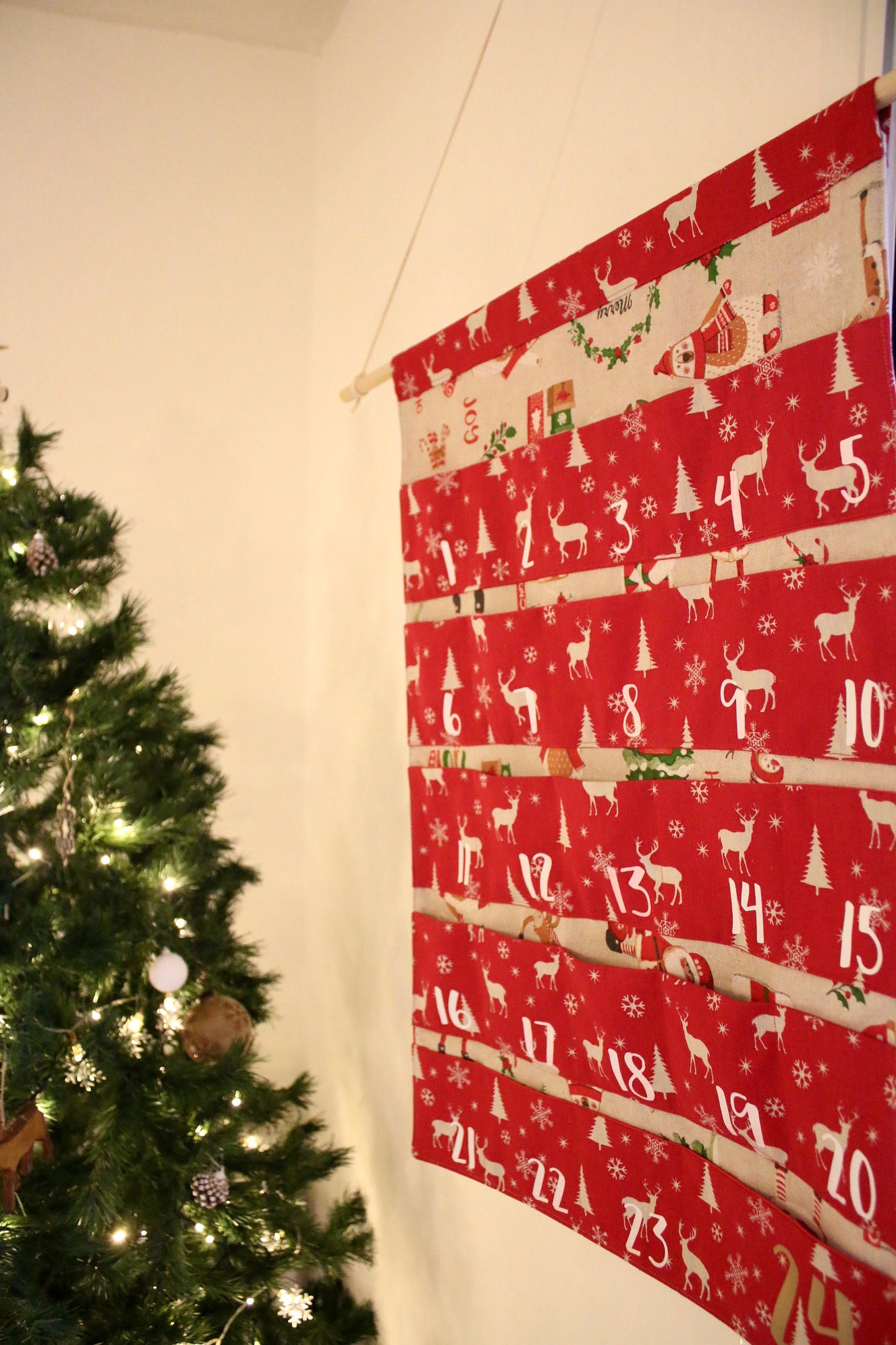 Calendrier de l’avent en tissu - Grandes poches