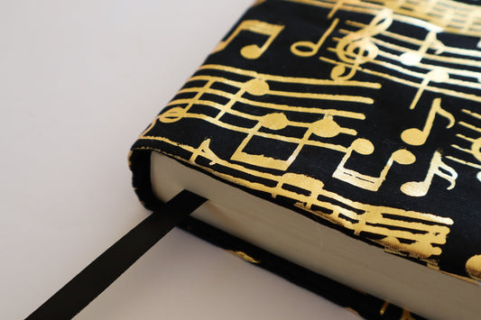 Couvre livre Musique Or - Creations Colibri