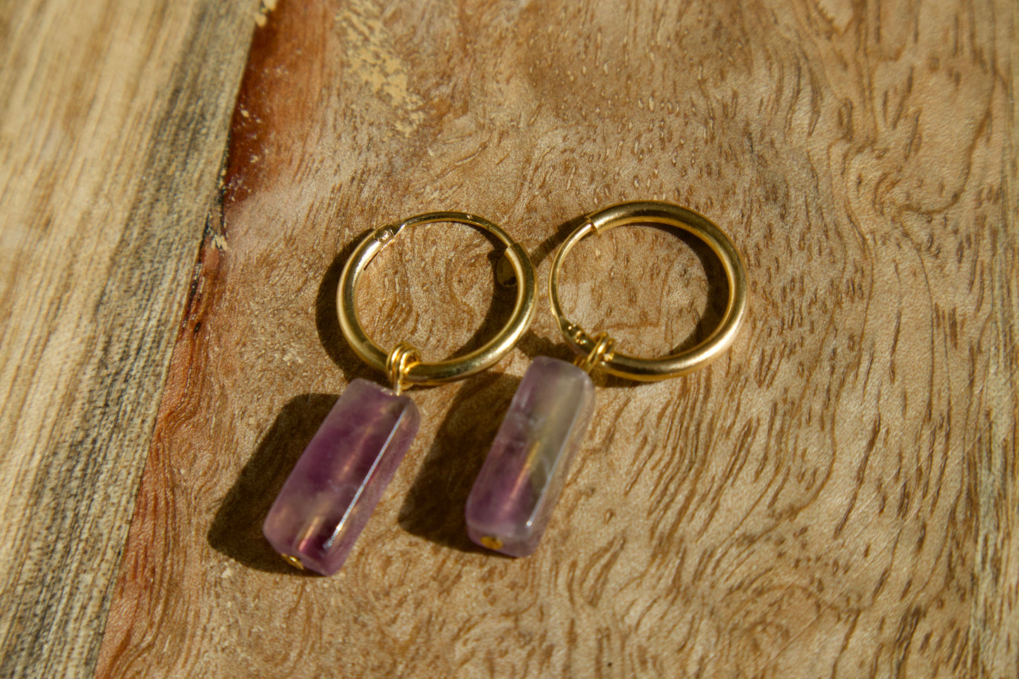 Boucles d'oreilles Lou Améthyste - Creations Colibri