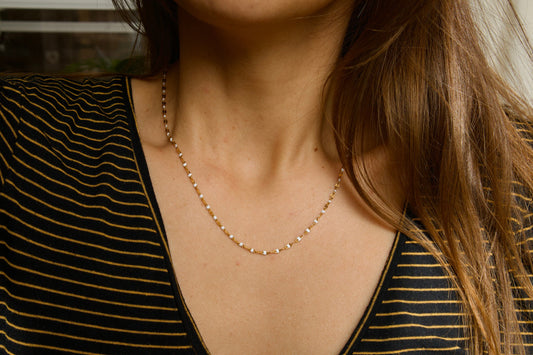 Collier Thelma - Blanc - Creations Colibri