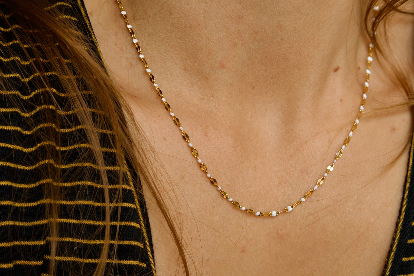 Collier Thelma - Blanc - Creations Colibri