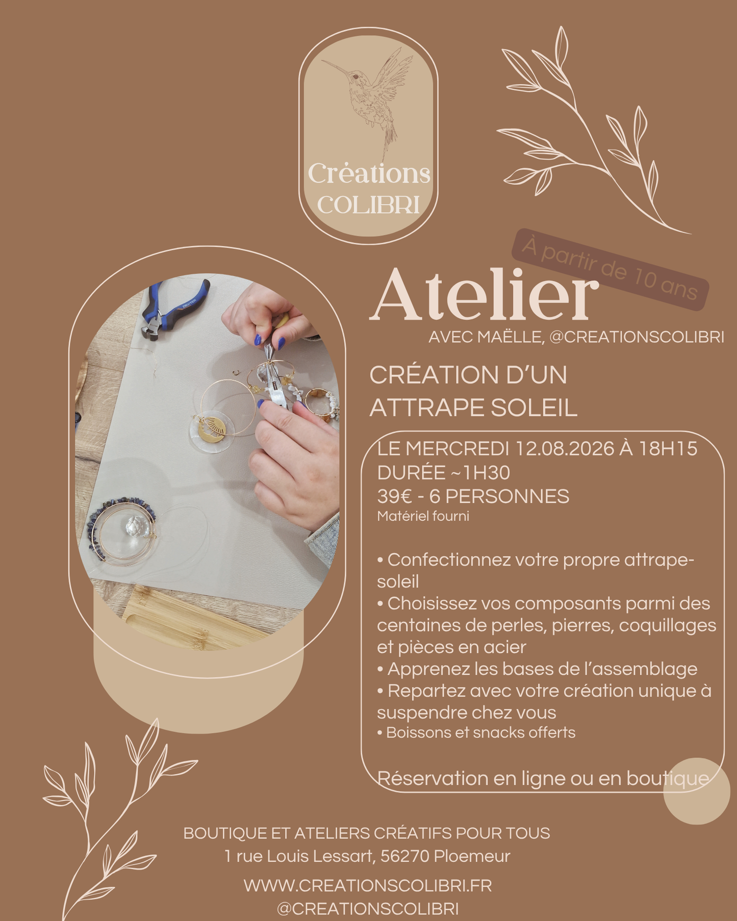 Atelier Création d’un attrape-soleil - 12 août