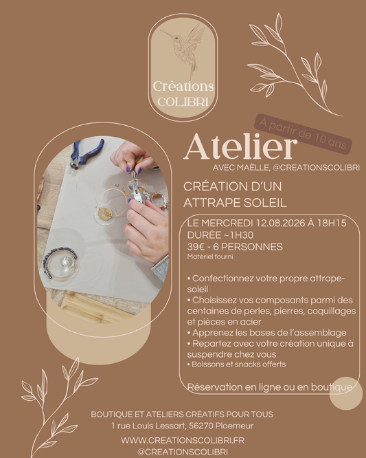 Atelier Création d’un attrape-soleil - 12 août
