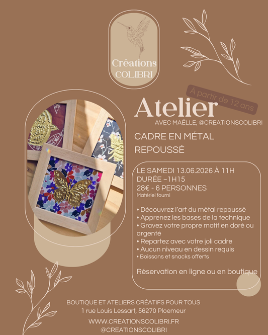 Atelier Métal à repousser - 13 juin