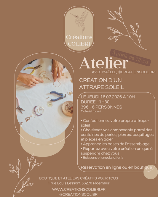 Atelier Création d’un attrape-soleil - 16 juillet