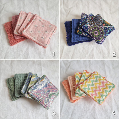 Lot 5 lingettes lavables pour vernis à ongles - Creations Colibri