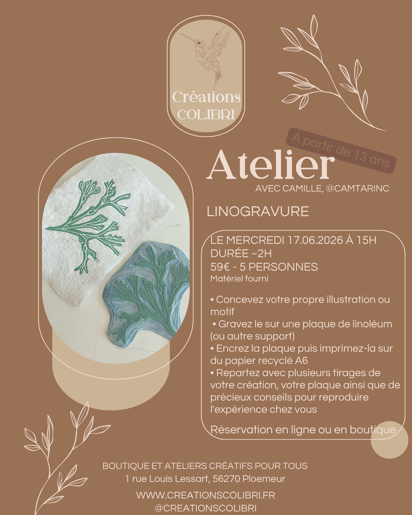 Atelier Linogravure - 17 juin