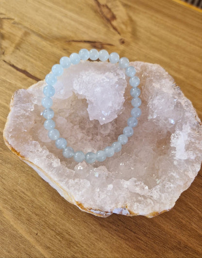 Bracelet lithothérapie - Aigue-Marine