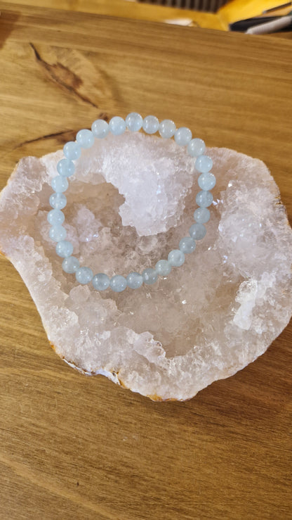 Bracelet lithothérapie - Aigue-Marine
