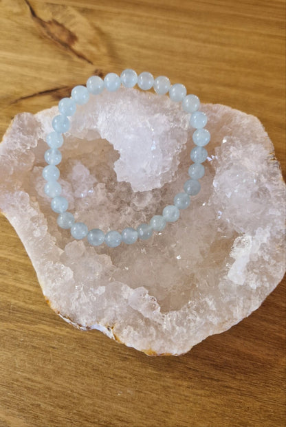 Bracelet lithothérapie - Aigue-Marine