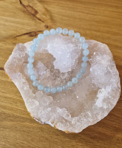 Bracelet lithothérapie - Aigue-Marine