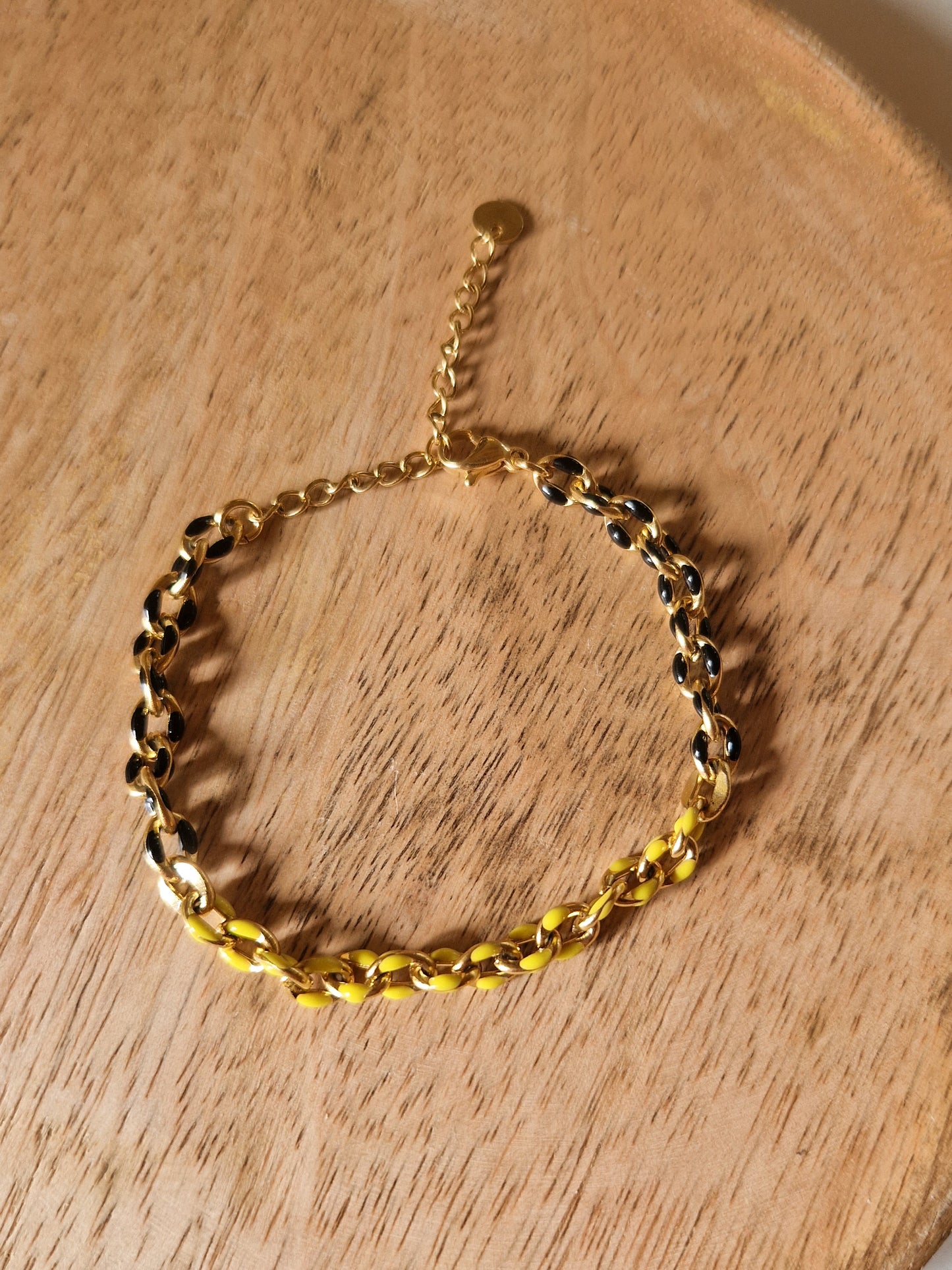 Bracelet Sarah noir & jaune