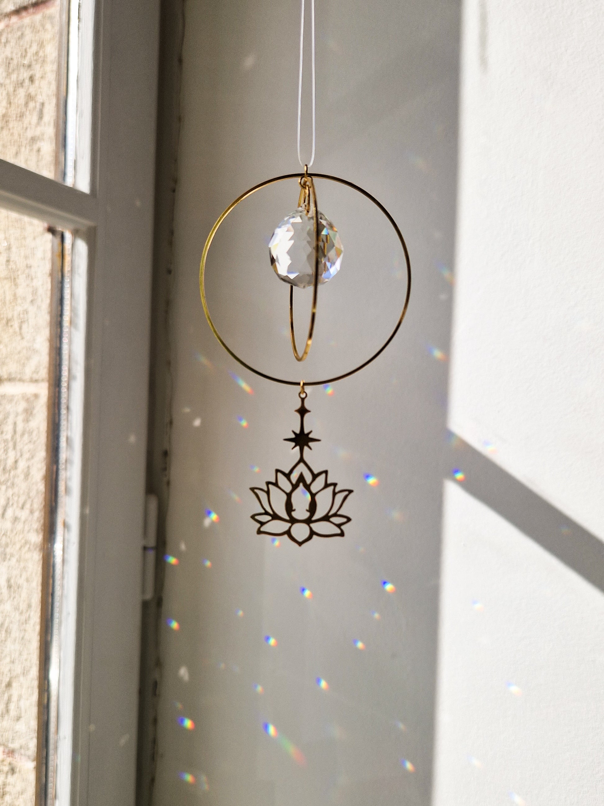 Attrape-soleil en cristal Mandala en verre