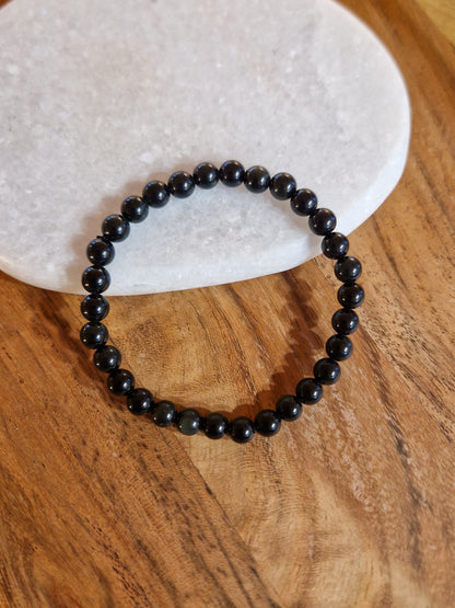 Bracelet lithothérapie - Obsidienne
