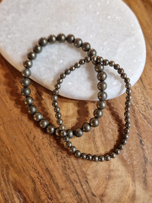 Bracelet lithothérapie - Pyrite