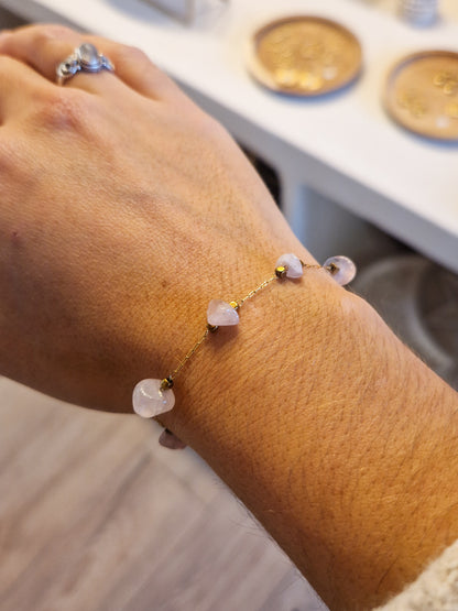 Bracelet Olympe Quartz Rose