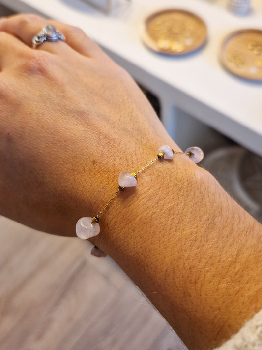 Bracelet Olympe Quartz Rose