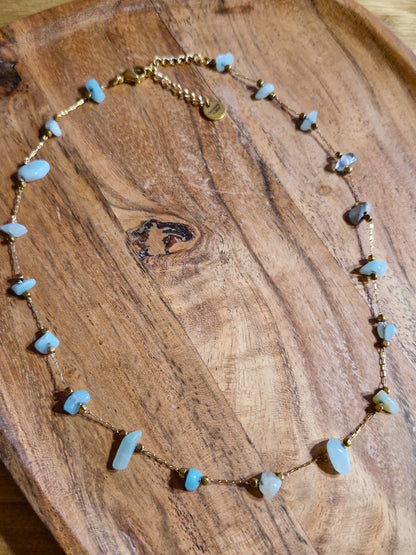 Ras de cou Olympe Amazonite