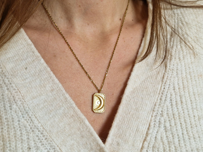 Collier Talisman Lune