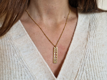 Collier Les phases de la lune