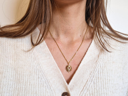 Collier Coeur scintillant