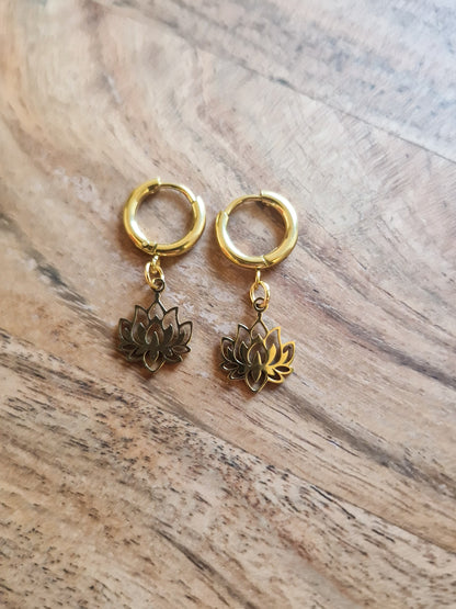 Boucles d'oreilles Nénuphar