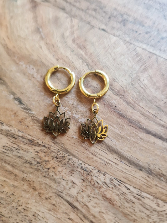 Boucles d'oreilles Nénuphar