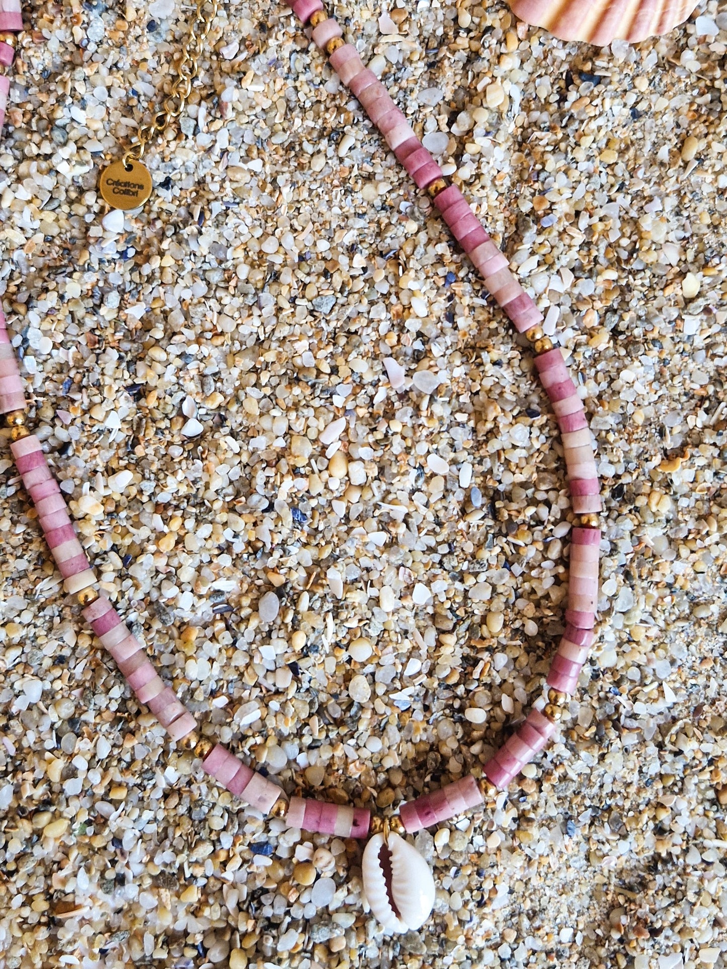 Ras de cou Otemanu - Rhodochrosite