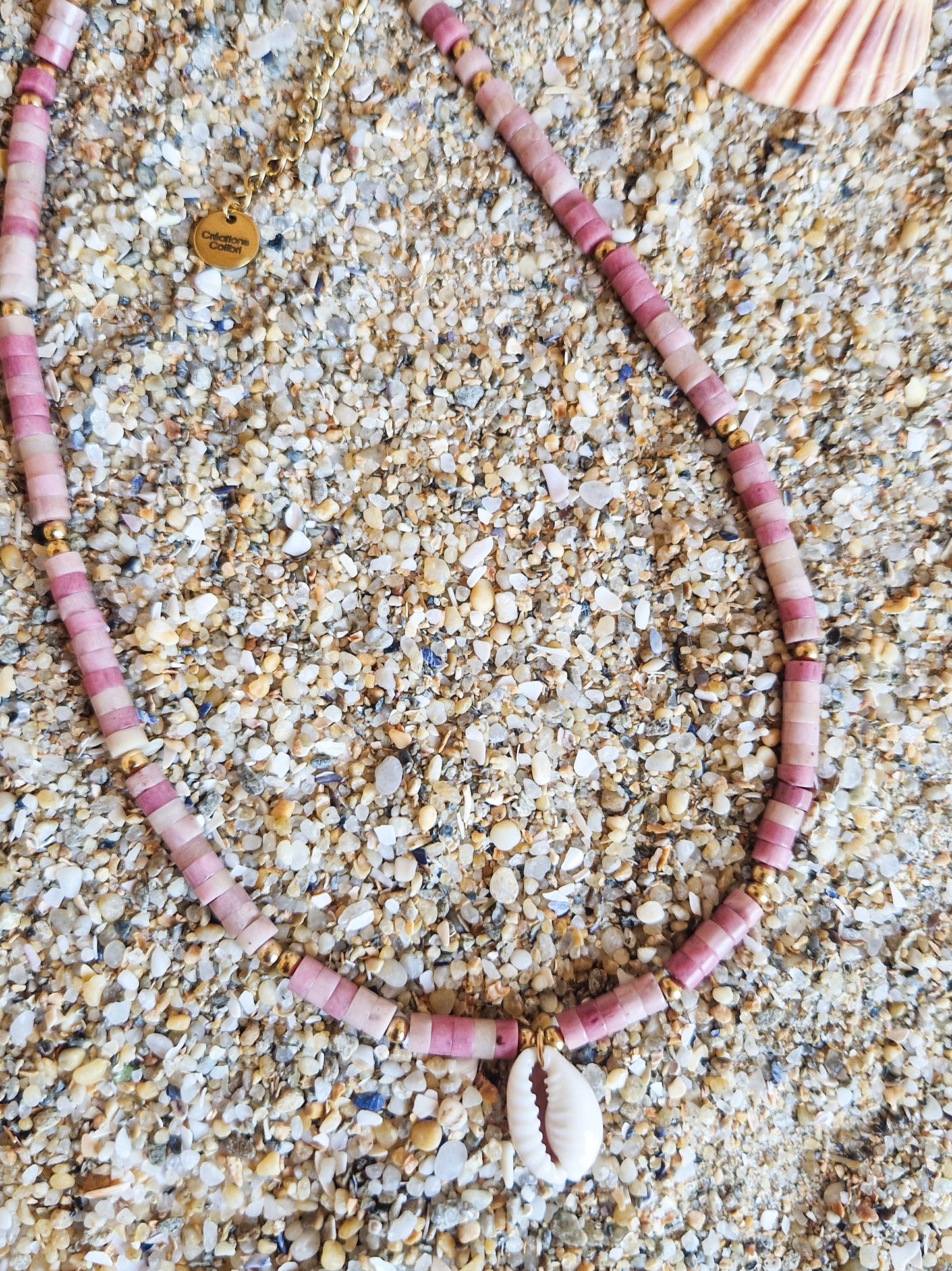 Ras de cou Otemanu - Rhodochrosite