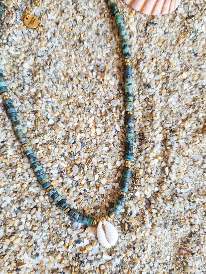 Ras de cou Otemanu - Turquoise Africaine