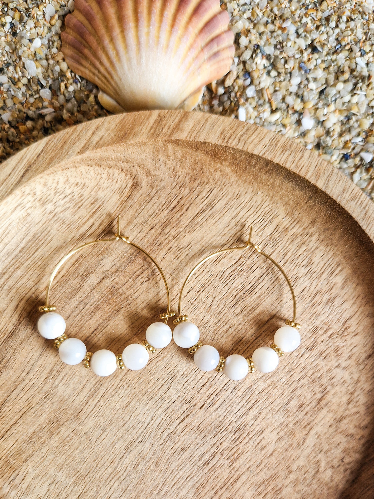 Boucles d'oreilles Bali - Nacre