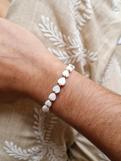 Bracelet Coeur nacre