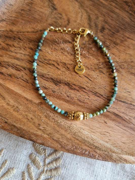 Bracelet Haapiti - Turquoise africaine