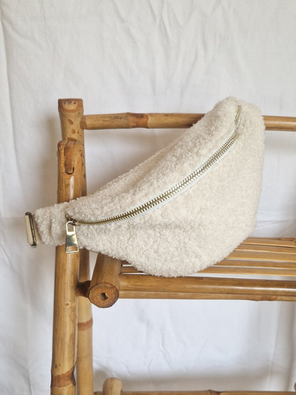 Sac Banane Bouclettes Crème Taille Small