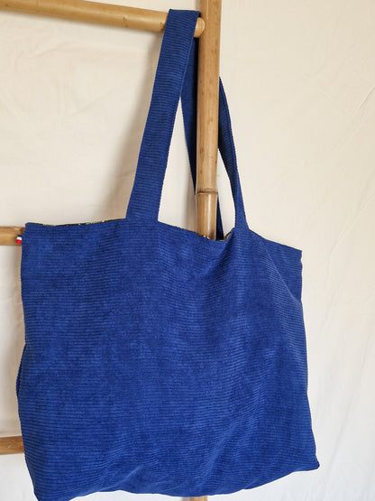 Sac en velours Bleu Electrique